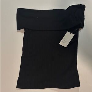 A New Day Black Off the Shoulder Top Blouse